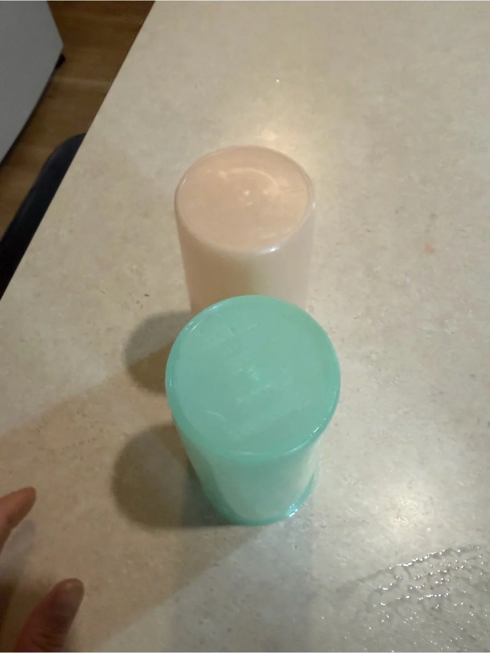 Vintage Tupperware Assorted Pastel Tumbler Set - White, Mint, Peach, Aqua